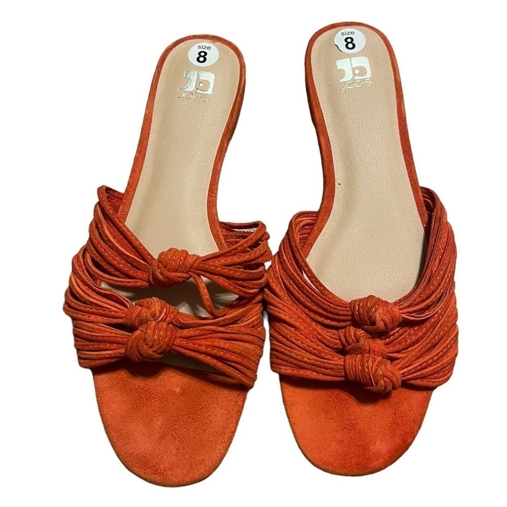 Joe’s Jeans Hazel burnt orange suede 3 knot sandal